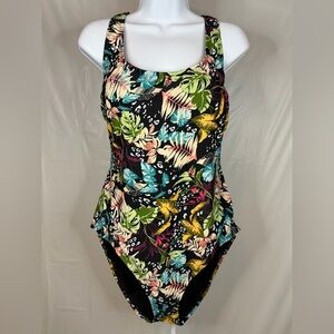 OP Ocean Pacific Tropical One Piece Swimsuit XL Multicolor NWT